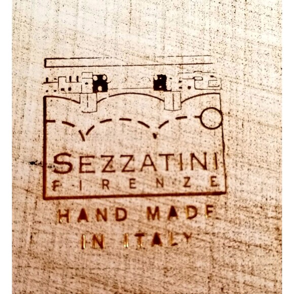 Sezzatini Firenze Florentino  Art Serving Tray Painted Wood Hand Made Italy 15x7 - Picture 4 of 8